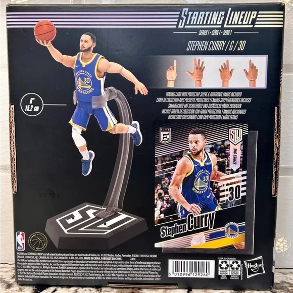 Starting Lineup NBA Series 1 Stephen Curry Action Figure Golden State Warriors - Picture 2 of 8